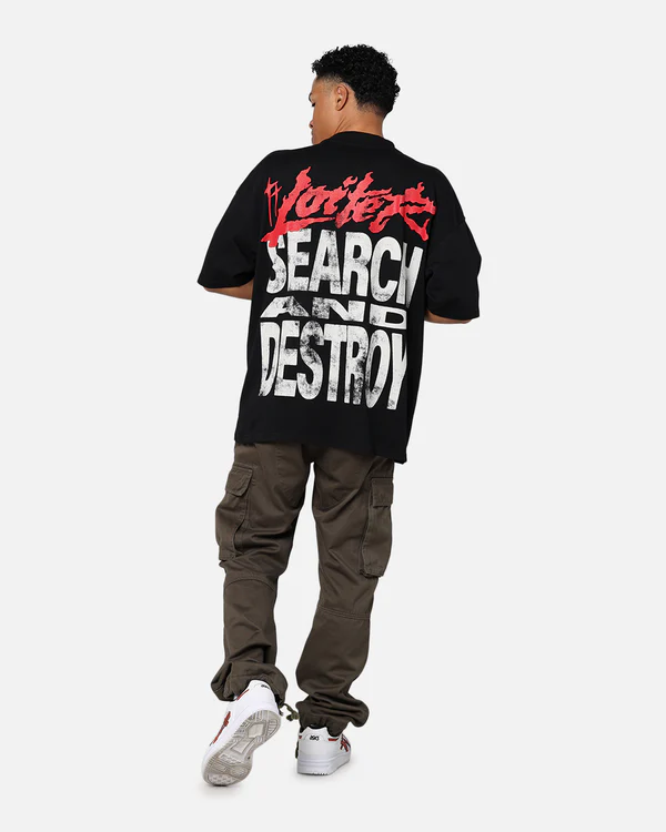 "Search and Destroy" Oversized Streetwear T-Shirt for Men - Image 8