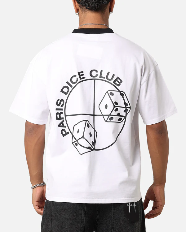 "Paris Dice Club" Oversized Graphic T-Shirt for Men