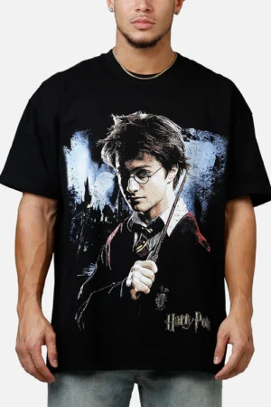 Wizarding Franchise Oversized Graphic T-Shirt