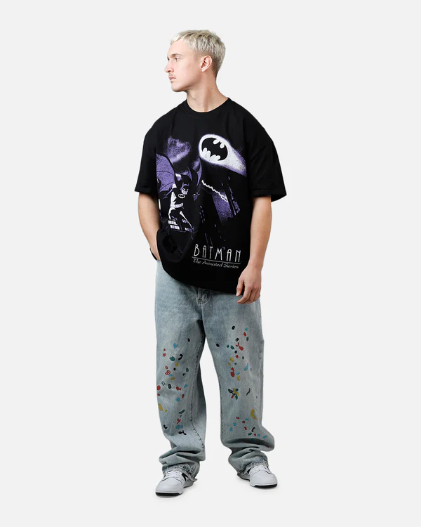 Batman The Animated Series Oversized Black T-Shirt for Men - Image 3