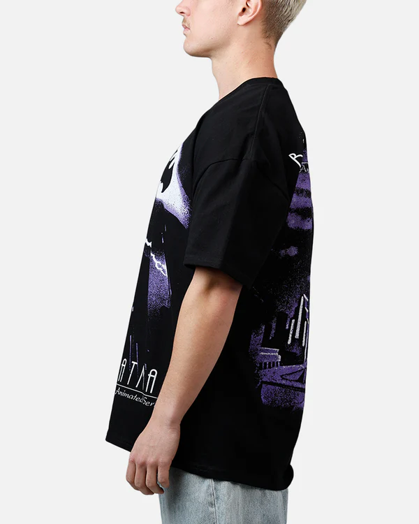 Batman The Animated Series Oversized Black T-Shirt for Men - Image 5