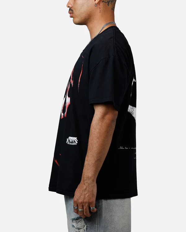 Oversized Masked Skull Graphic T-Shirt for Men - Image 5