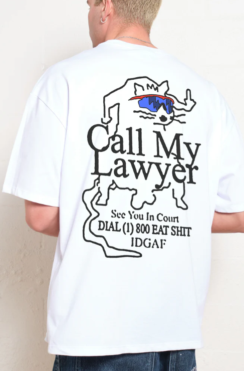 “Call My Lawyer” Oversized Graphic T-Shirt