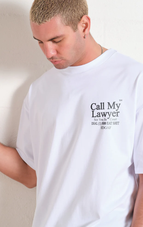 “Call My Lawyer” Oversized Graphic T-Shirt - Image 2