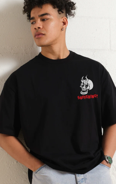 “Suffering? Stay Hydrated” Oversized Graphic T-Shirt - Image 2